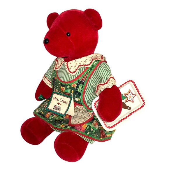 North American Bear Co VIB Red Mrs Claws Claus Bear 1992 Limit Ed #6032 of 8000 - Picture 3 of 13